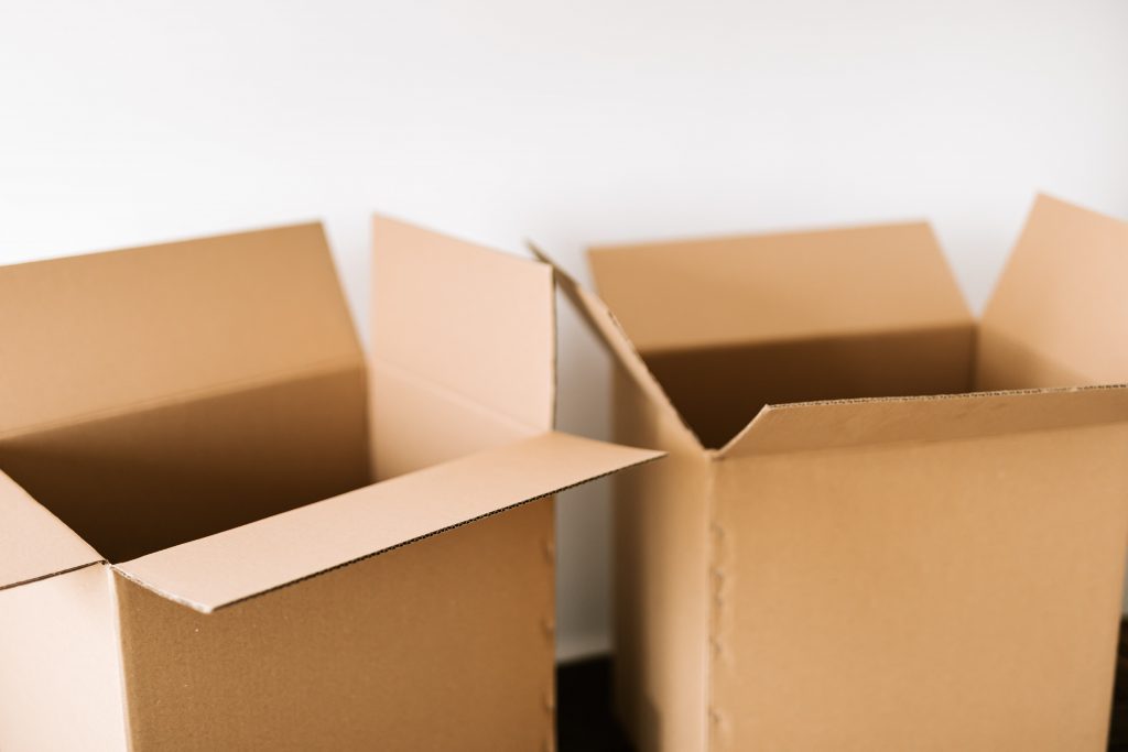two carton boxes